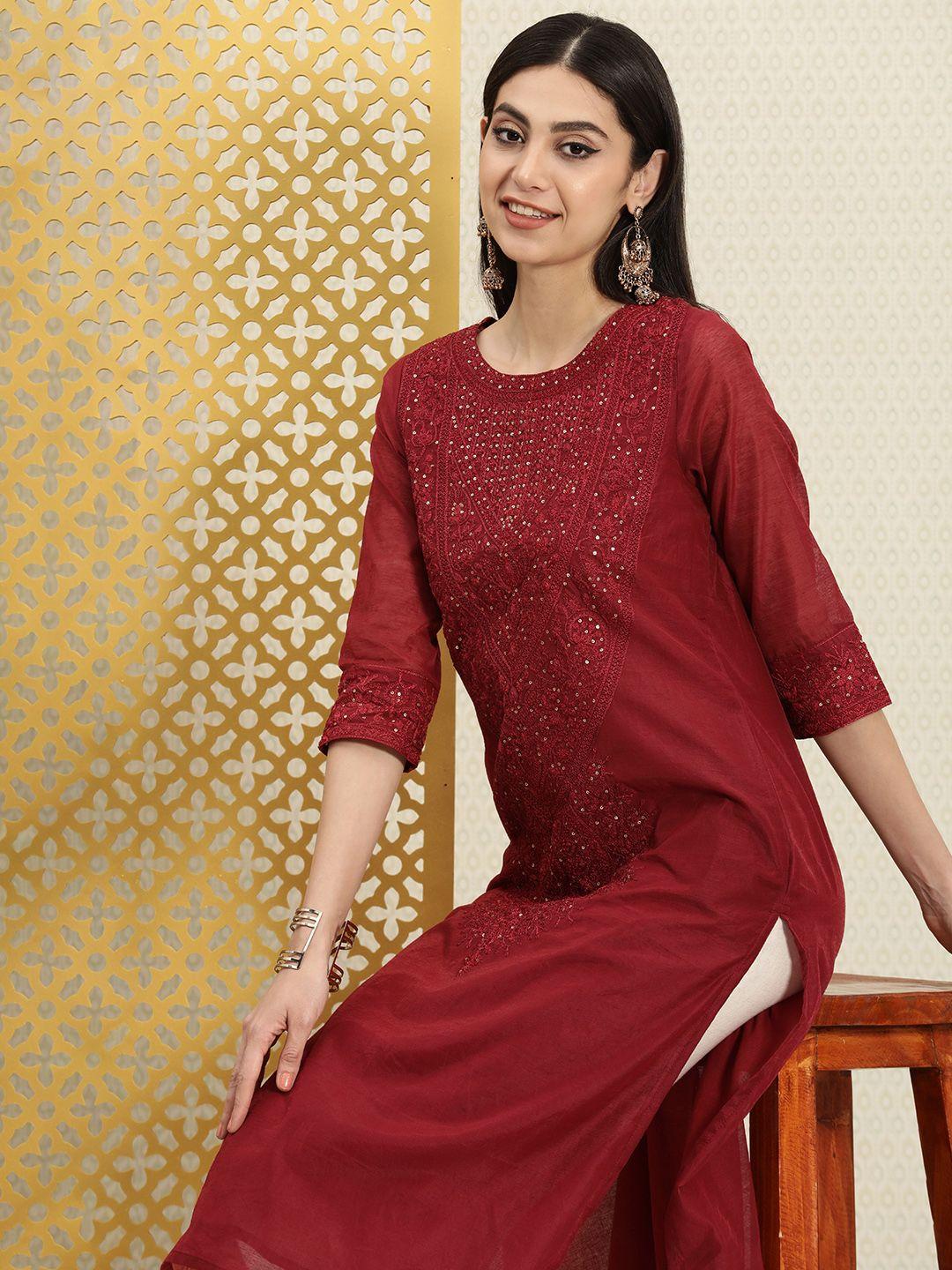 house of pataudi sequined embellished jashn kurta