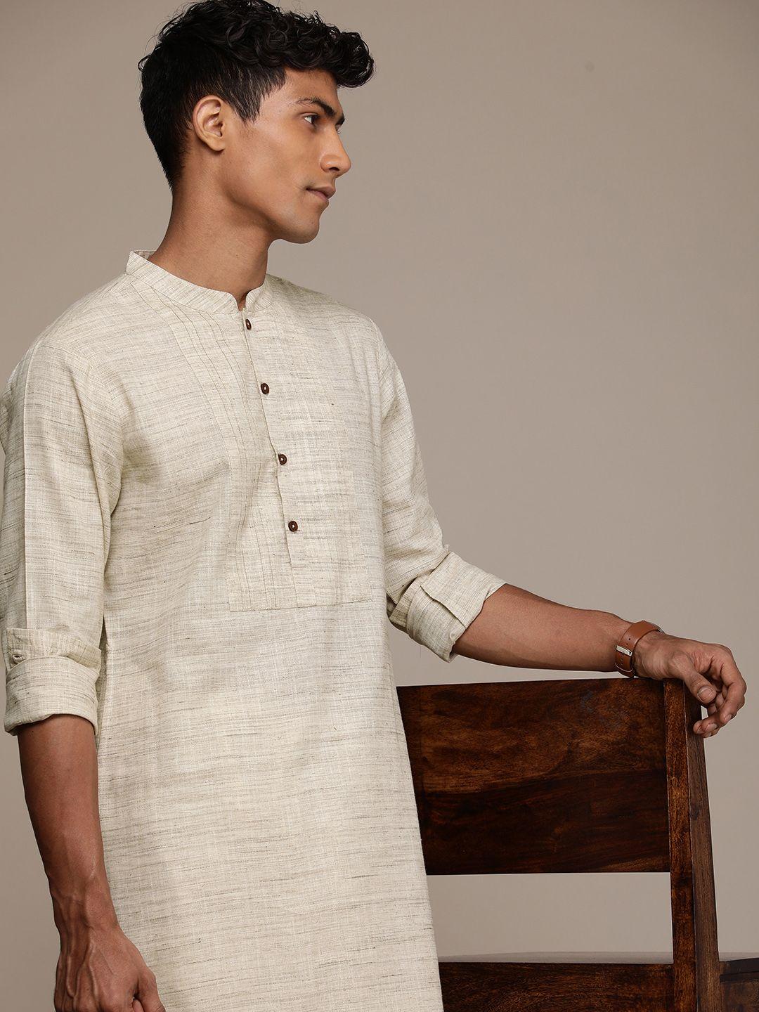 house of pataudi striped straight jashn kurta