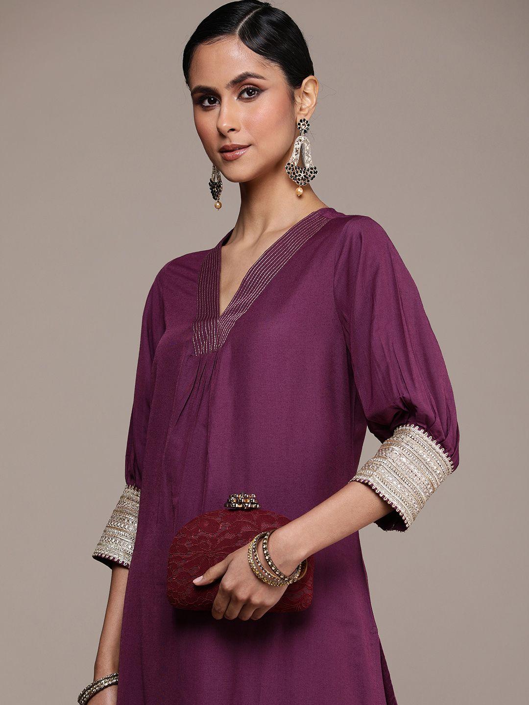 house of pataudi women jashn kurta & trousers