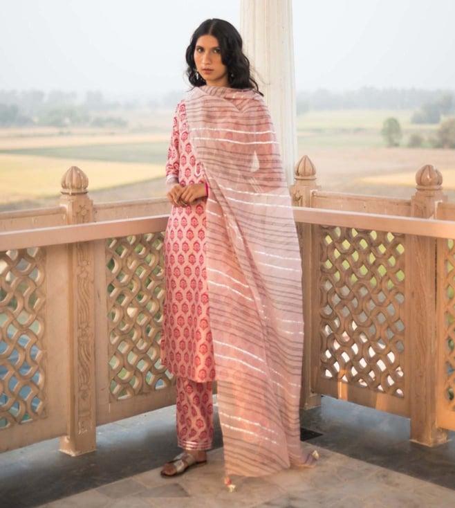 house of pink pink meera kurta set