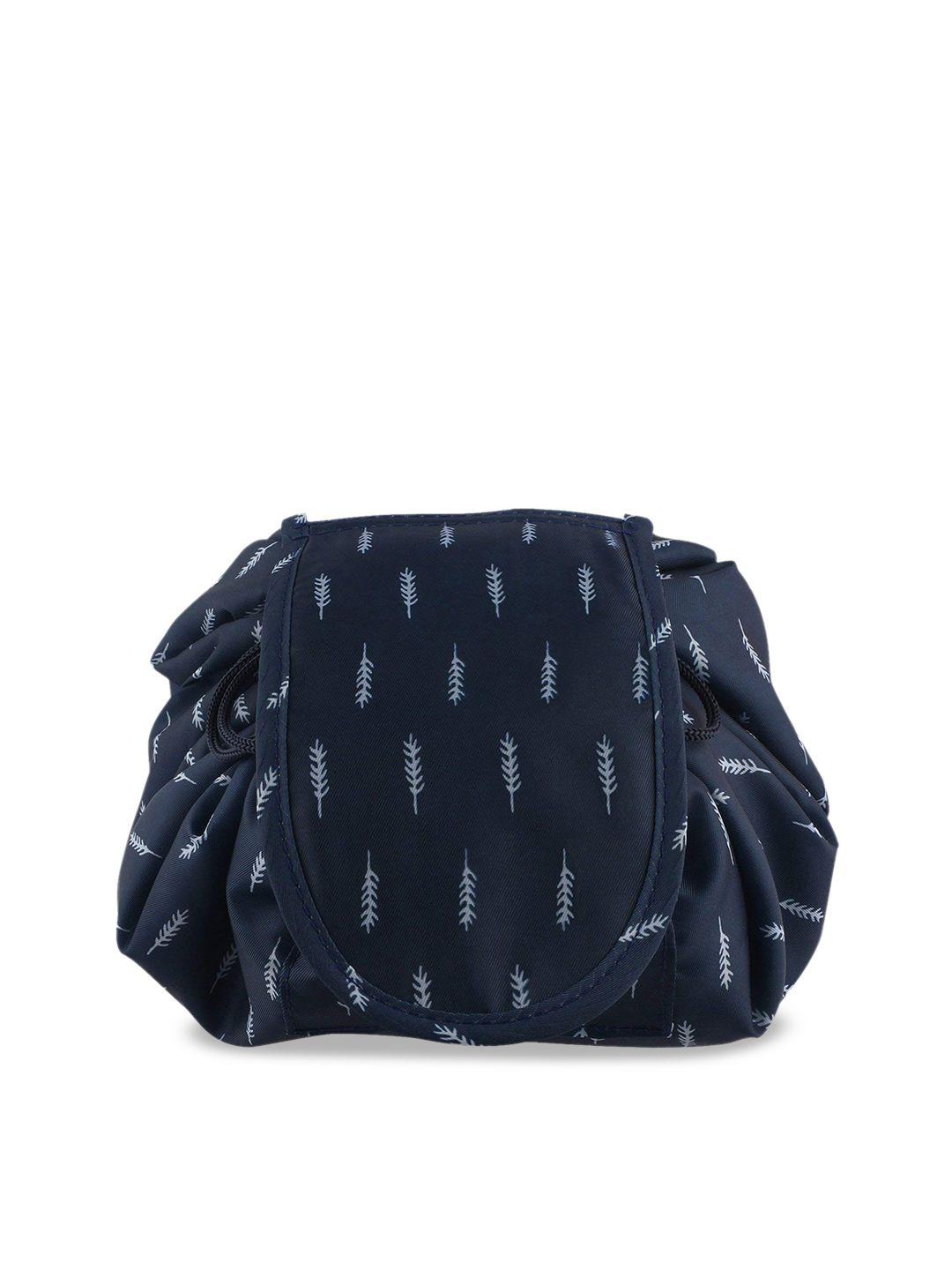 house of quirk blue cosmetic travel pouch