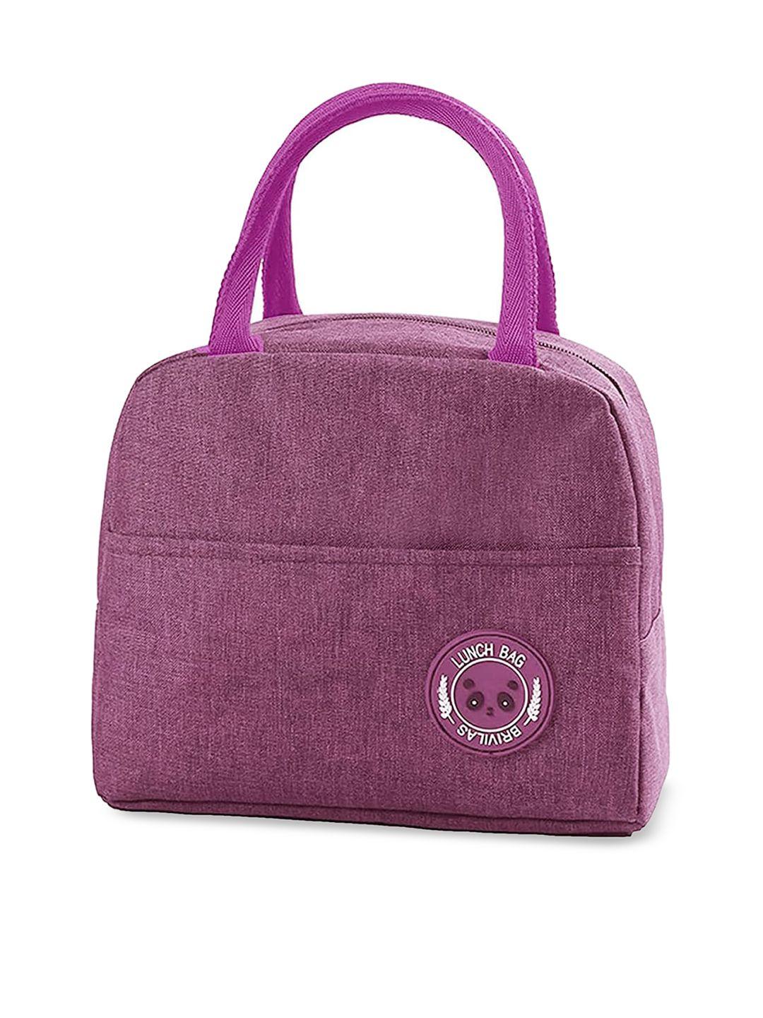 house of quirk pink solid insulated lunch bag-small