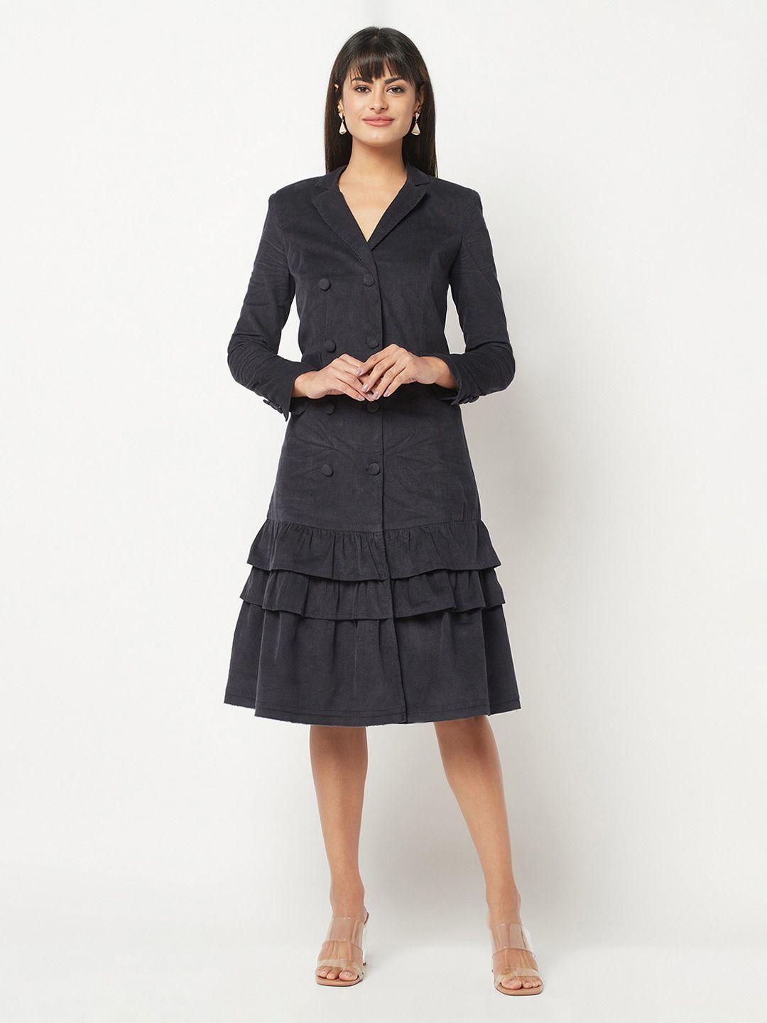 house of s corduroy cotton drop-waist dress