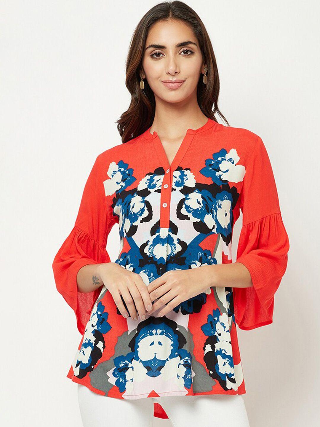 house of s floral print top