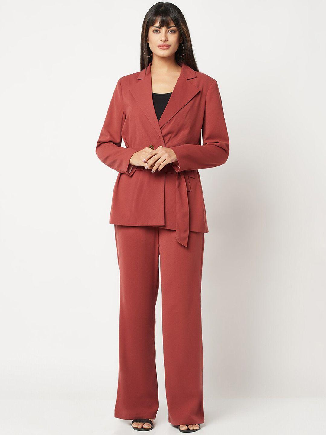 house of s lapel collar long sleeves blazer with trousers co-ord set