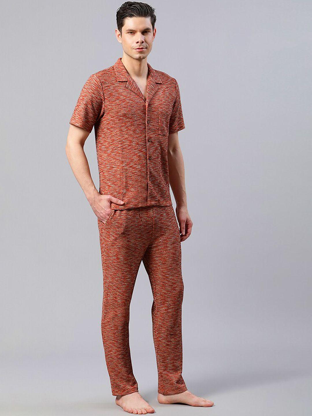 house of s men abstract printed night suit