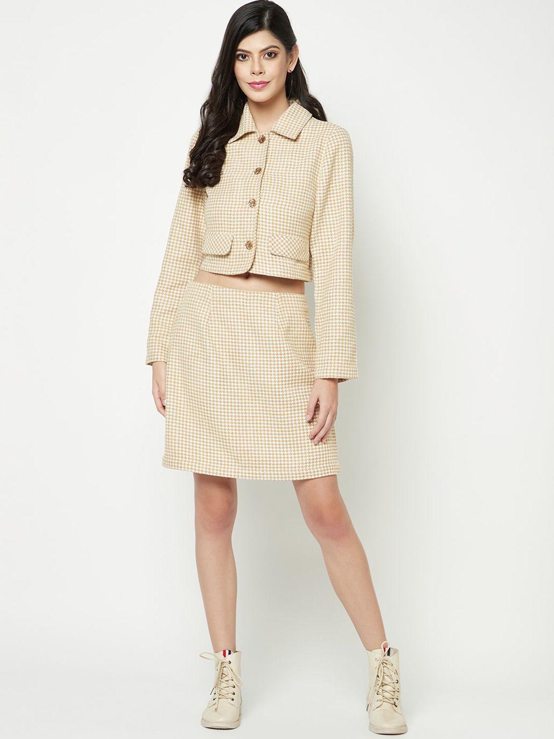 house of s printed blazer with skirt co-ords