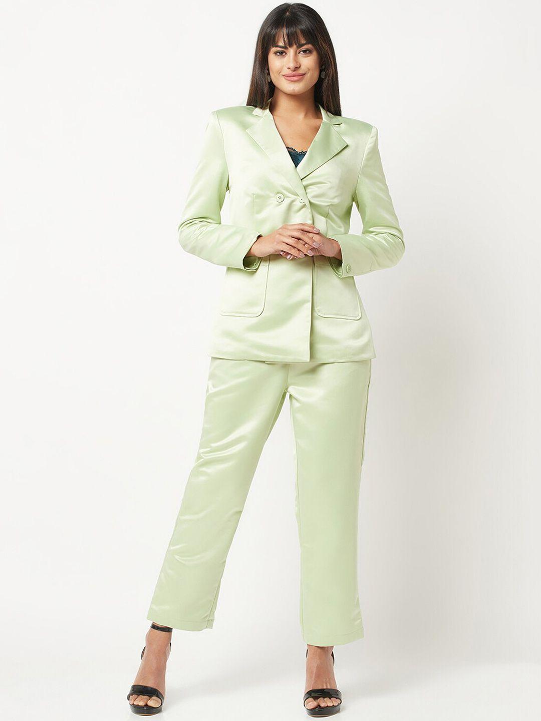 house of s satin finish blazer & trousers co-ord