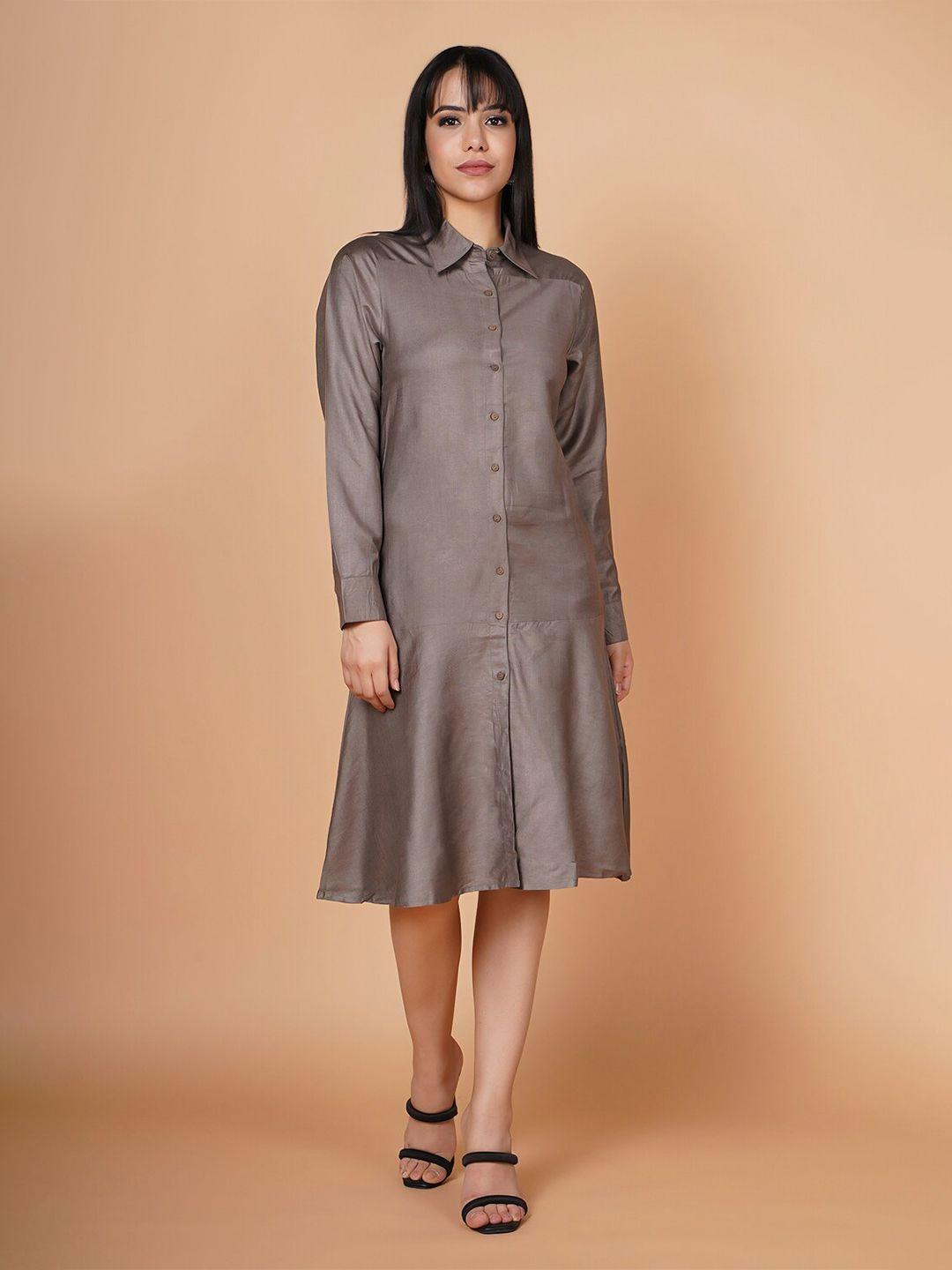 house of s shirt midi dress