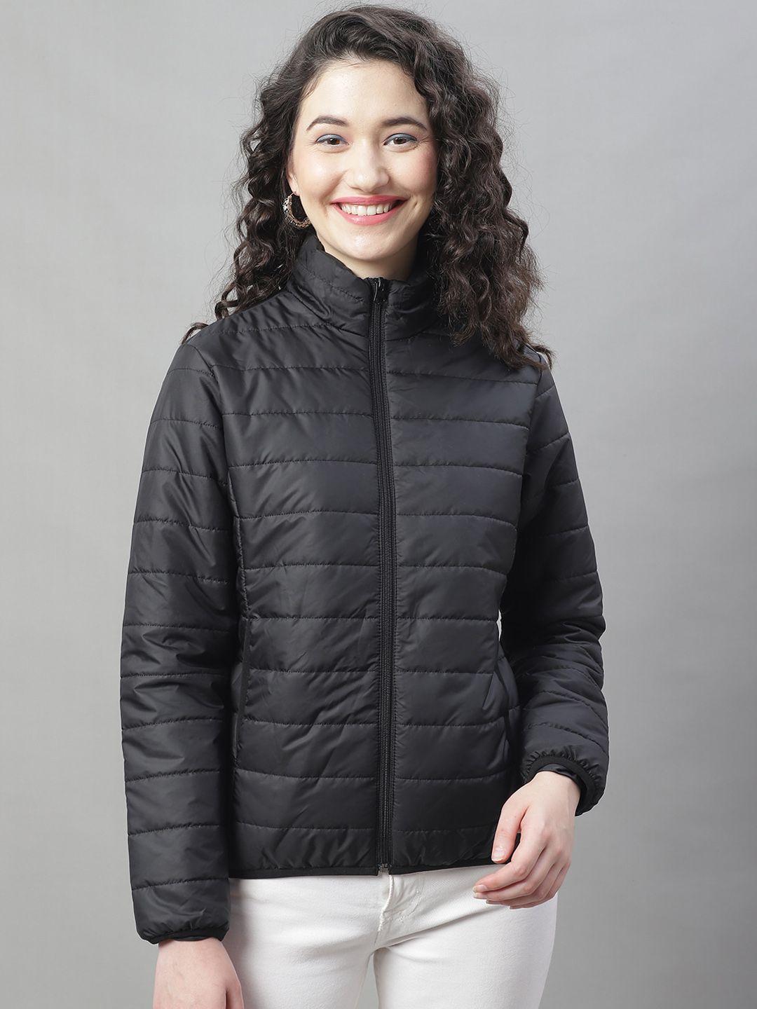 house of vedas women black lightweight outdoor padded jacket