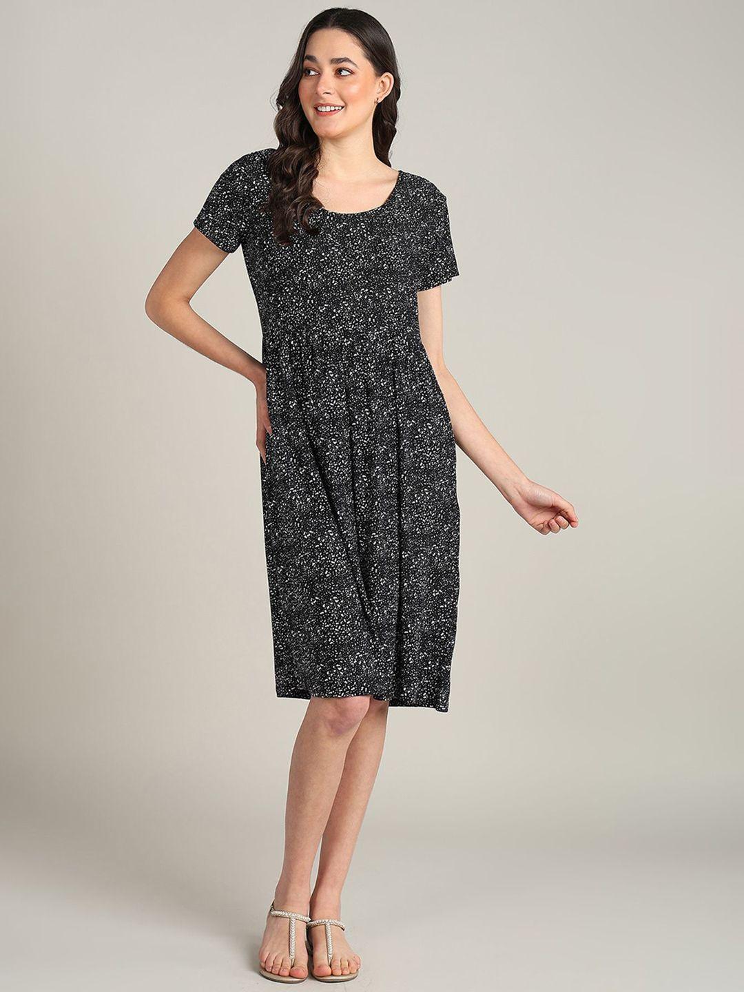 house of zelena abstract printed maternity a-line dress