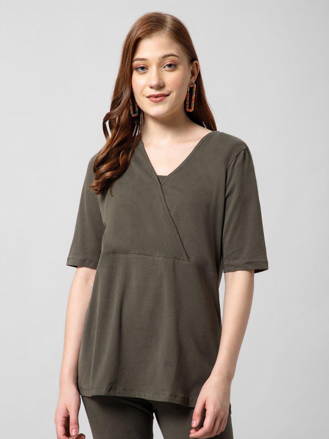 house of zelena green cotton top