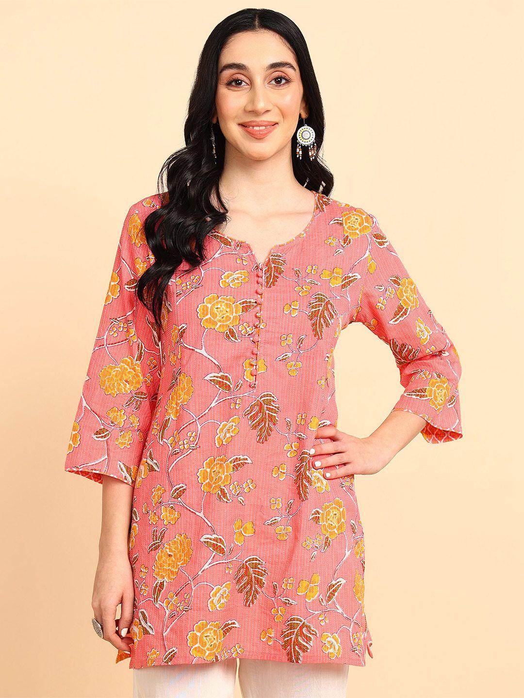 house of zelena maternity floral printed cotton kurti