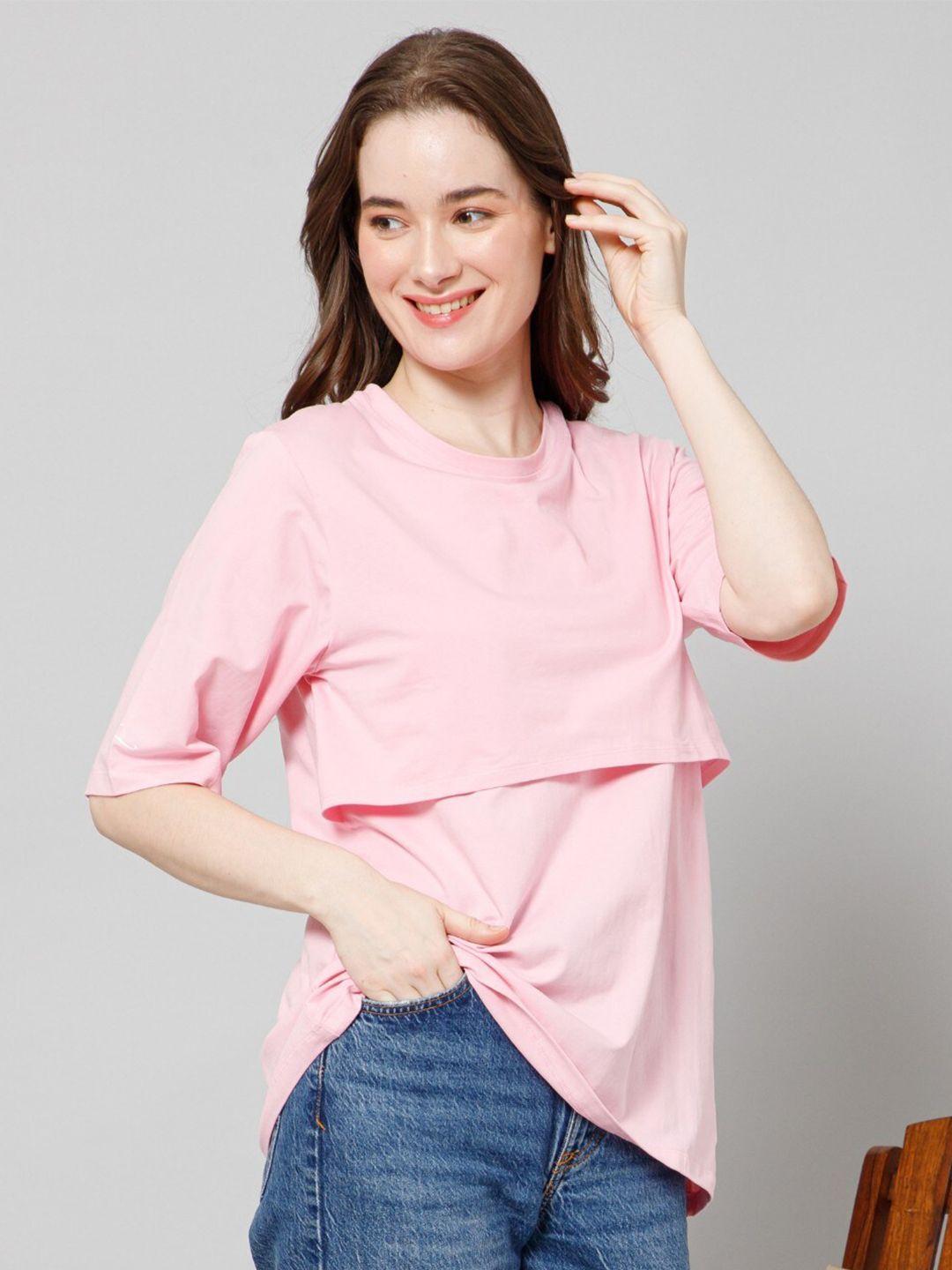 house of zelena pink cotton tiered top