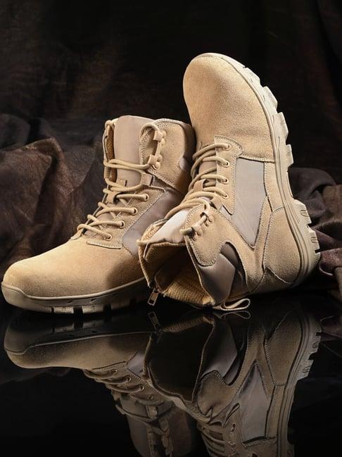 hoversole men's warrior beige derby boots