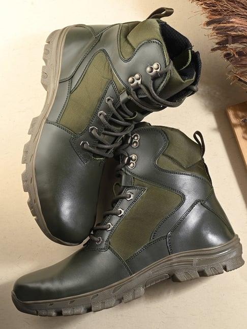 hoversole men's warrior2 green derby boots