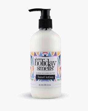 how holiday smells almond oil & shea butter hand lotion
