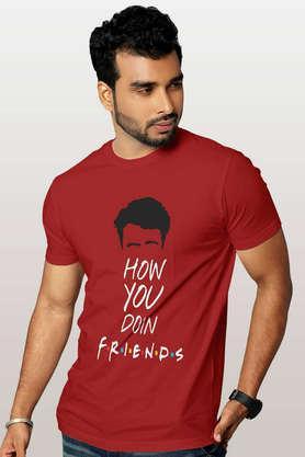 how you doin round neck mens t-shirt - red
