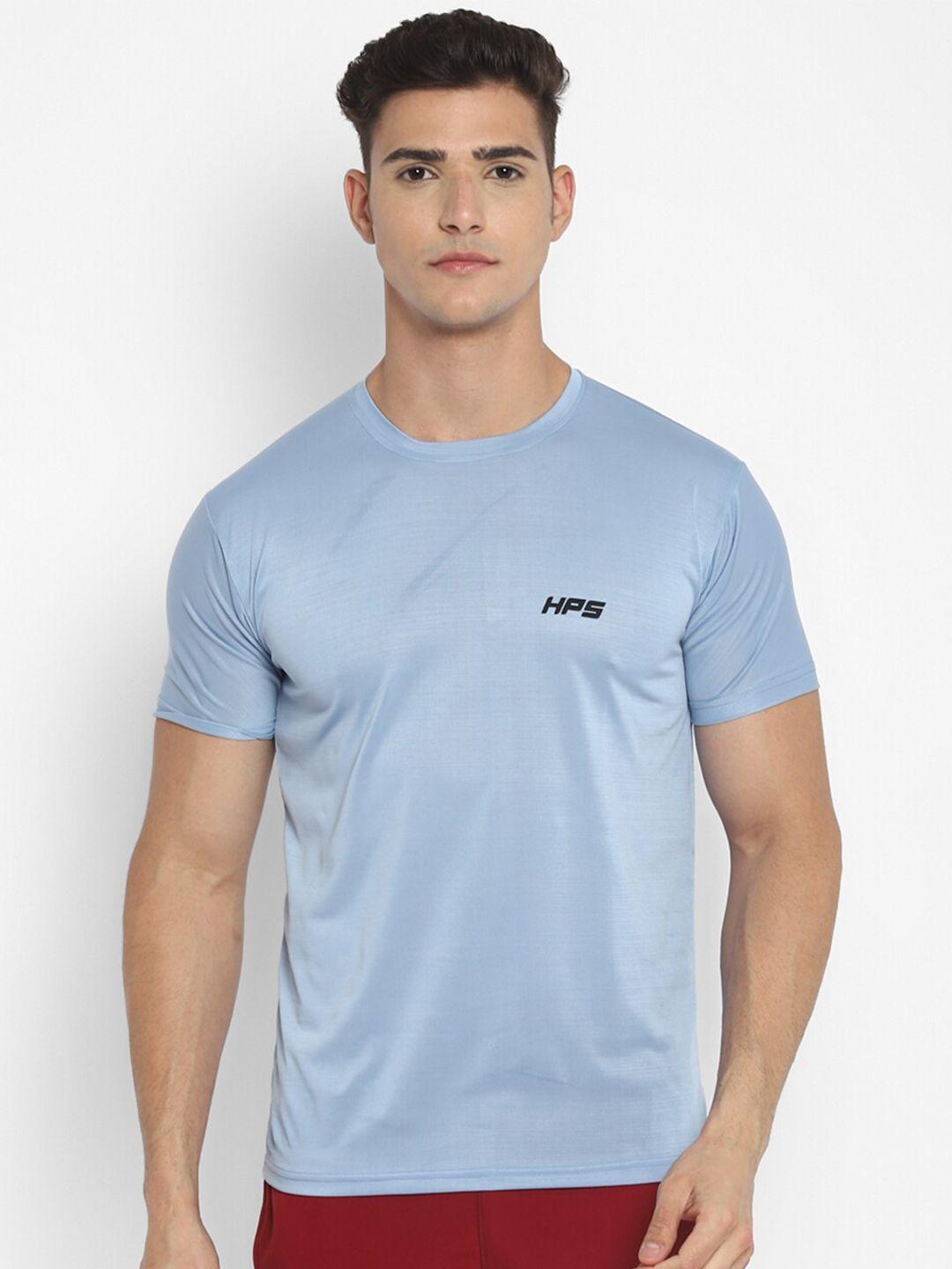 hps sports men blue running t-shirt