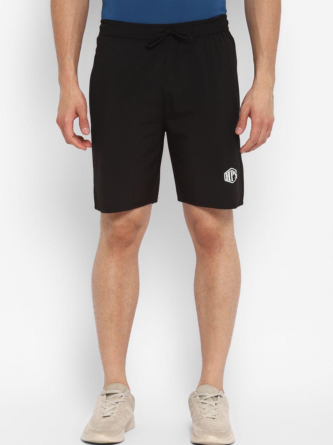 hps sports men black running sports shorts