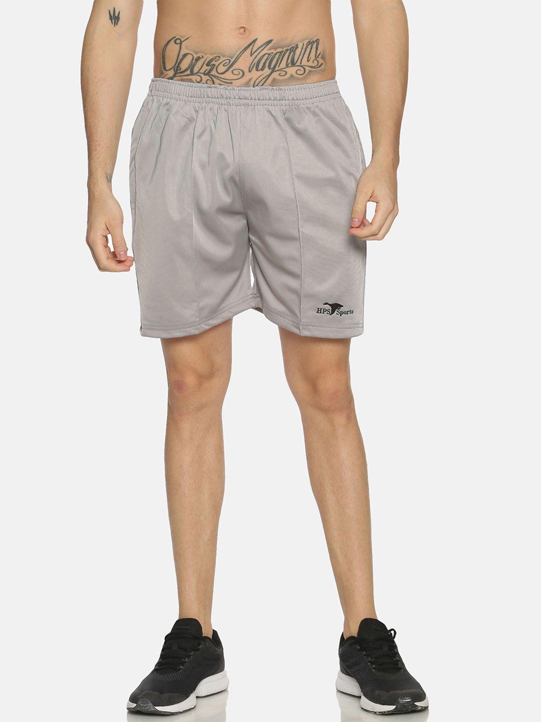 hps sports men grey running sports shorts