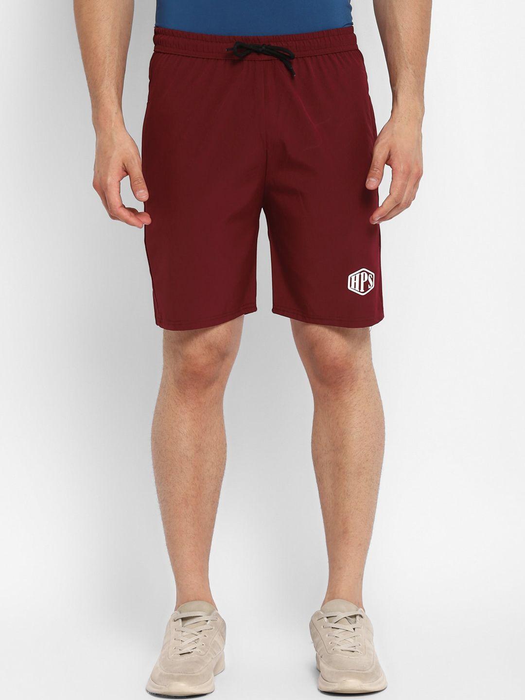 hps sports men maroon running sports shorts