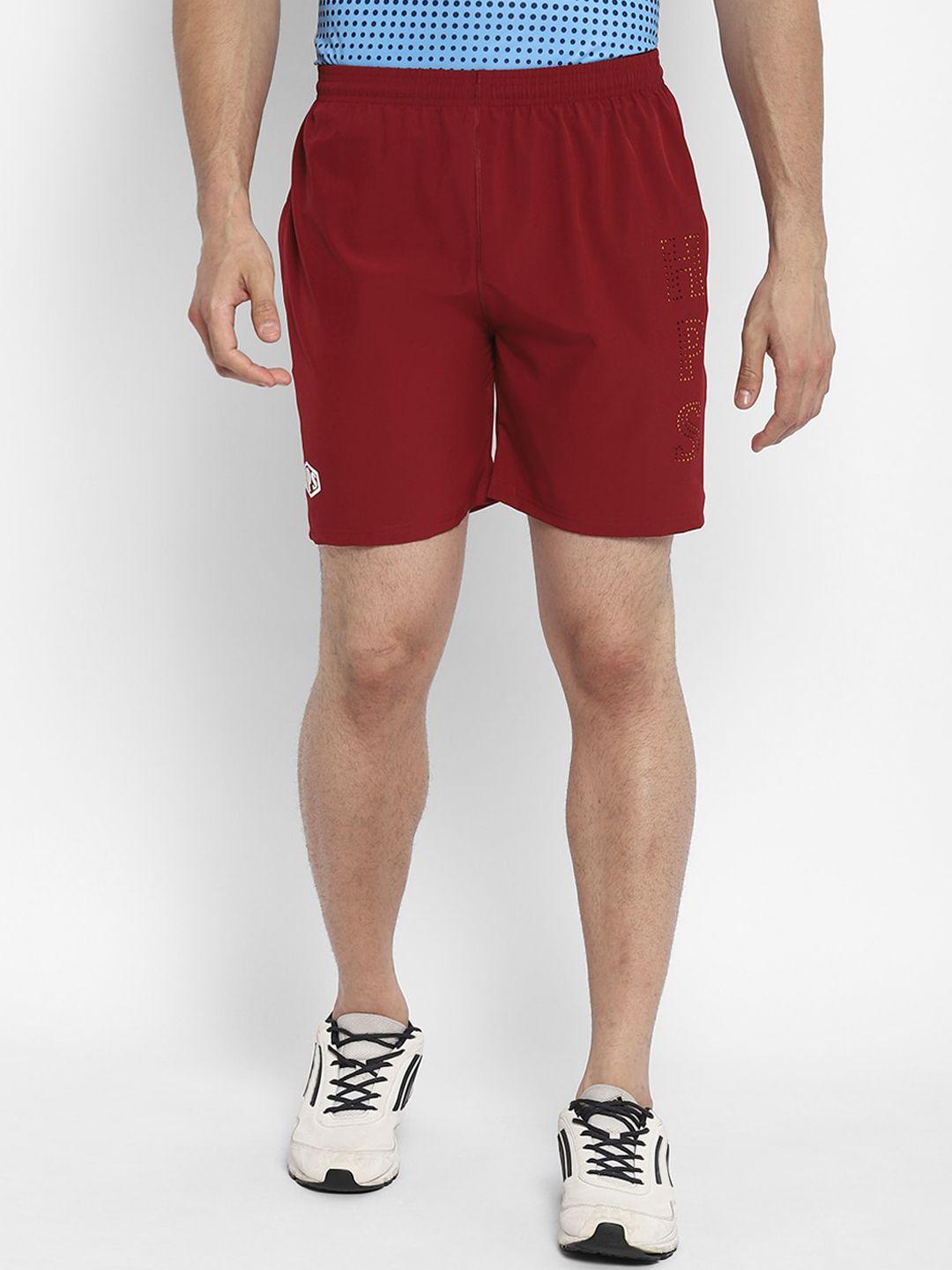 hps sports men red running sports shorts