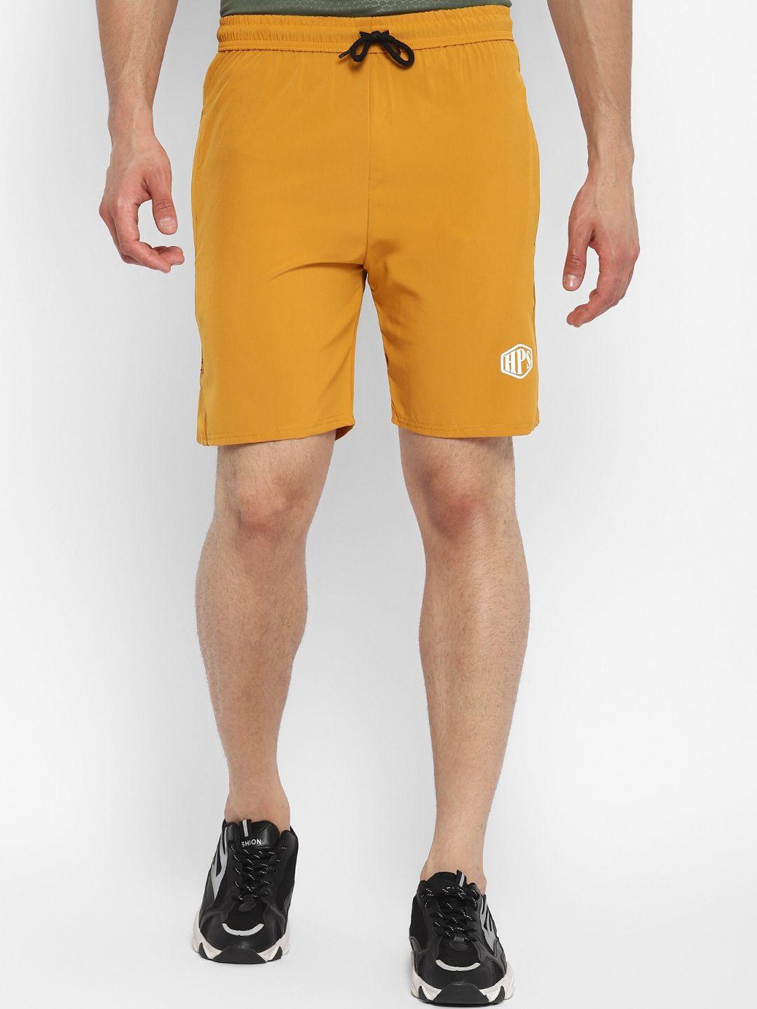 hps sports men yellow running sports shorts