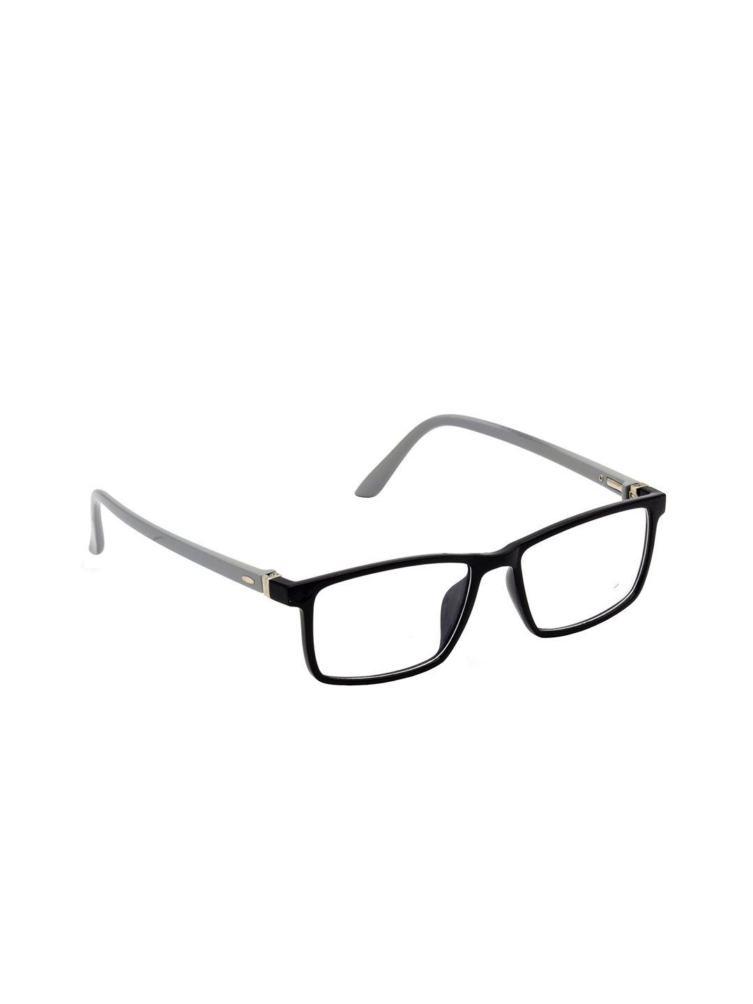 hrinkar unisex black & green colourblocked full rim rectangle frames