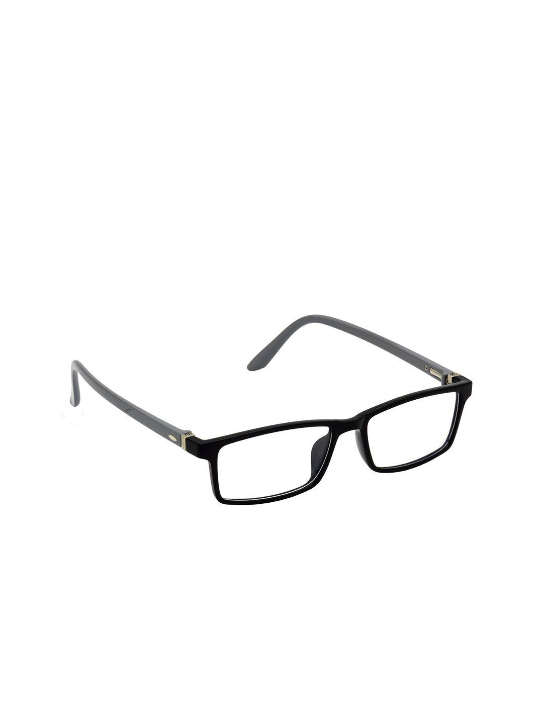 hrinkar unisex black & grey full rim rectangle frames