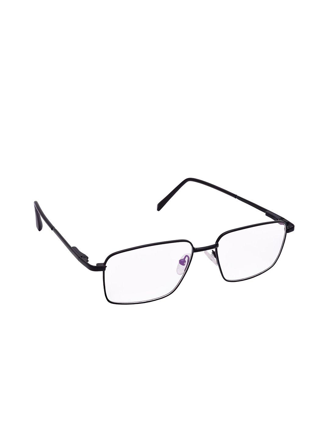 hrinkar unisex black full rim rectangle frames