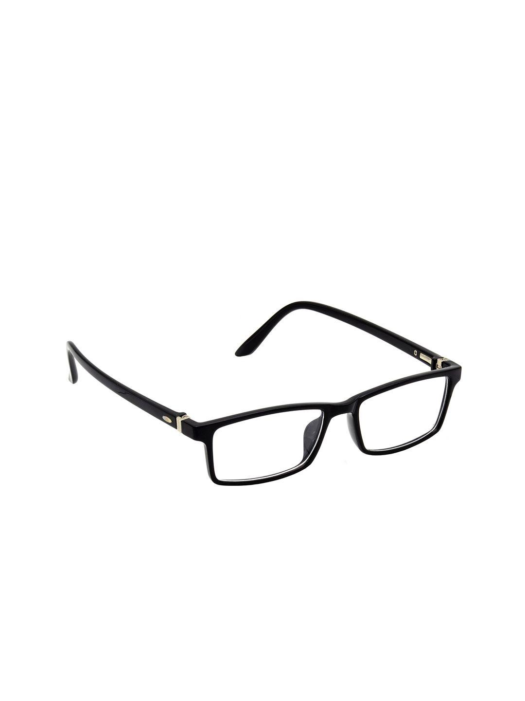 hrinkar unisex black full rim rectangle frames