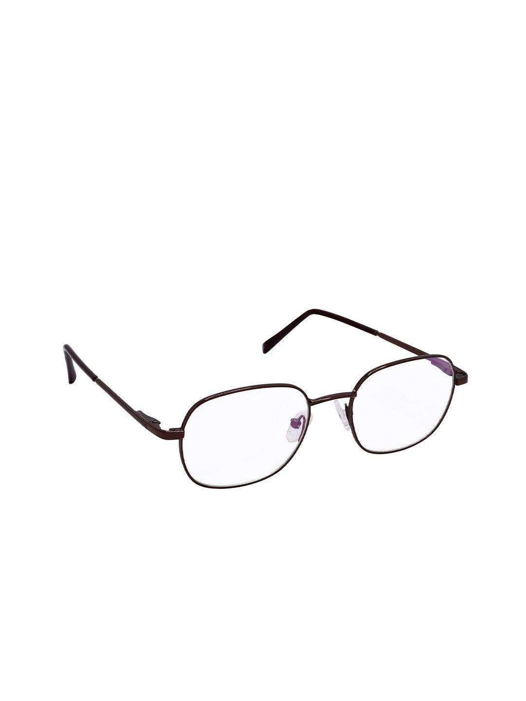 hrinkar unisex brown full rim rectangle frames