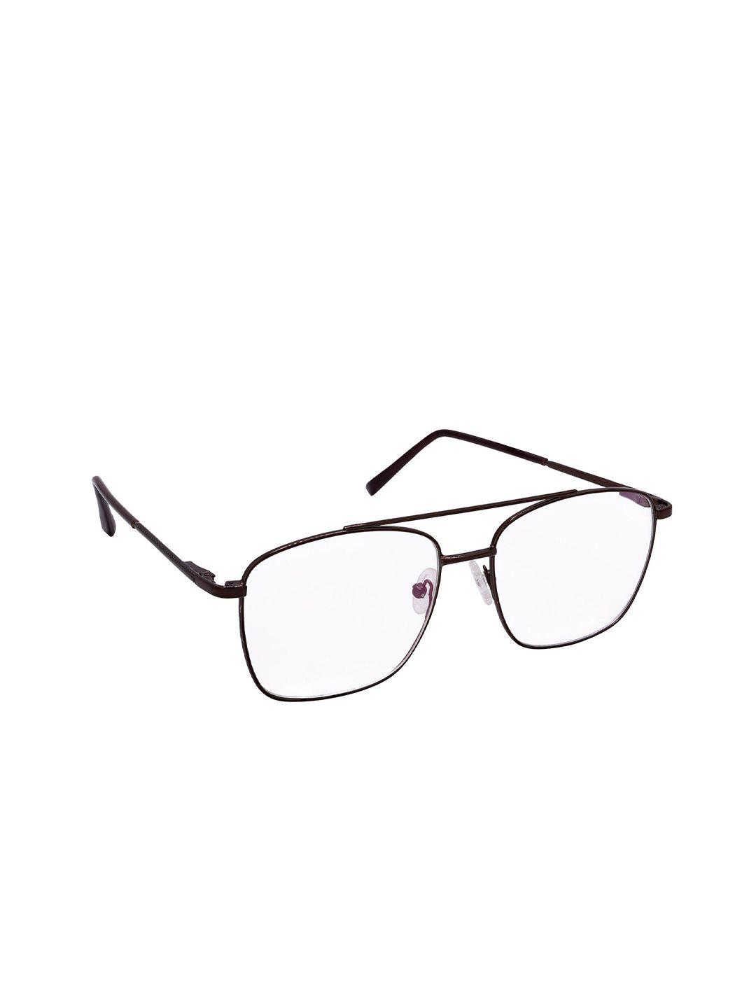 hrinkar unisex brown full rim rectangle frames