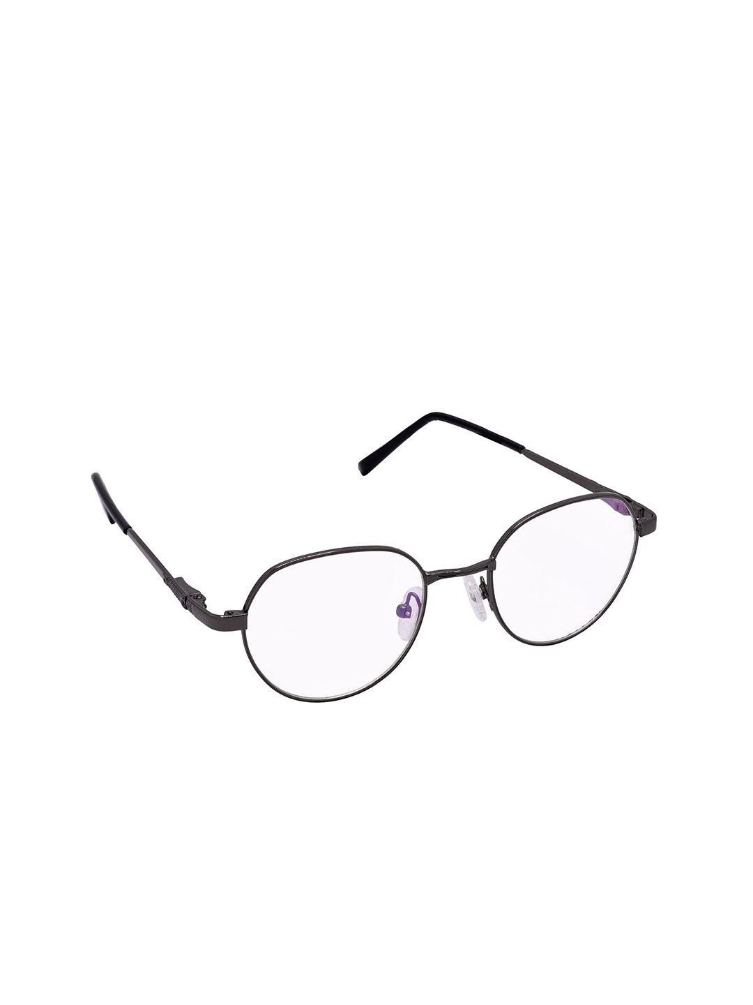 hrinkar unisex grey full rim oval frames