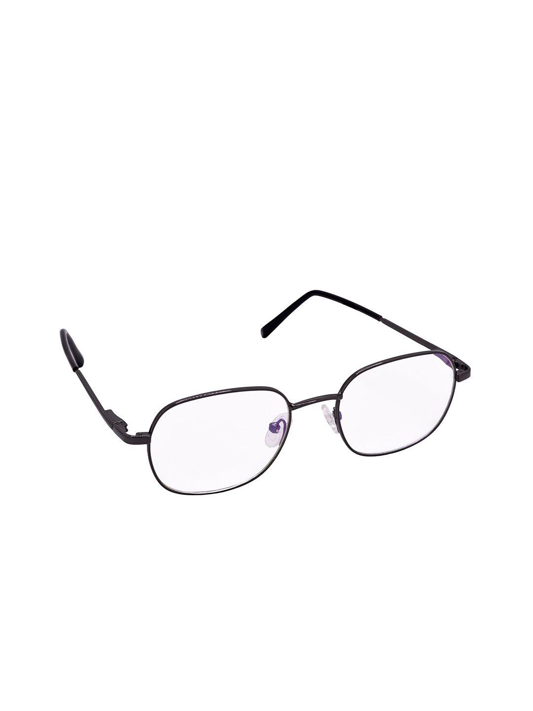 hrinkar unisex grey full rim rectangle frames