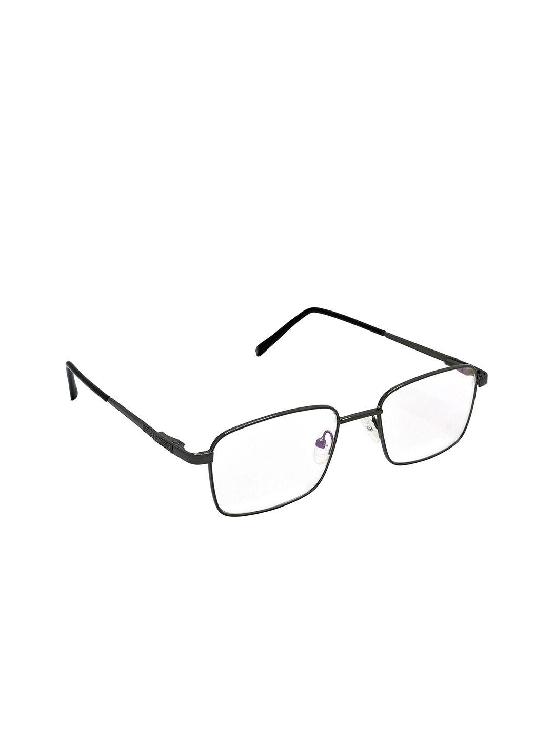 hrinkar unisex grey full rim rectangle frames