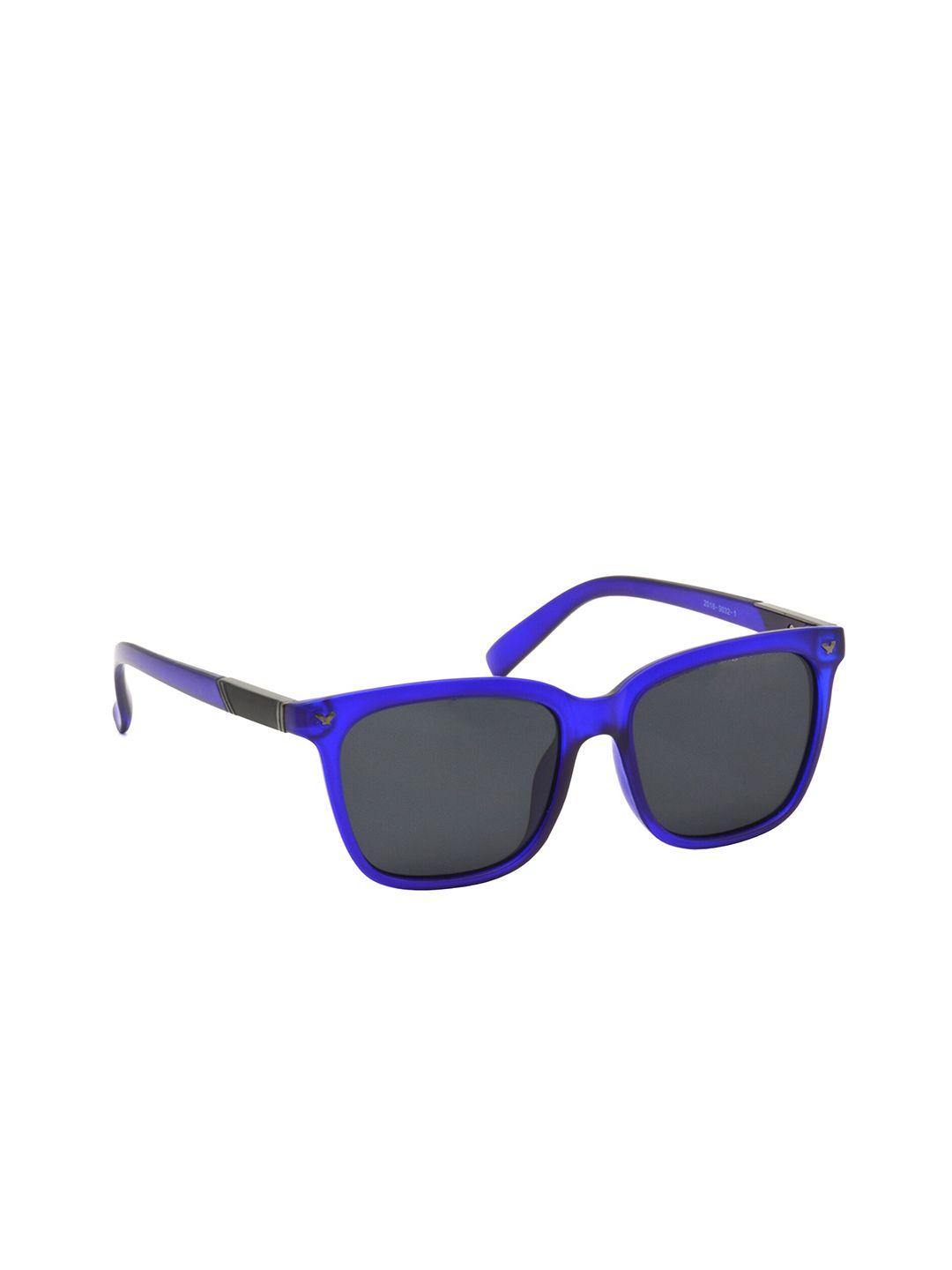 hrinkar unisex grey lens & blue square sunglasses with polarised and uv protected lens