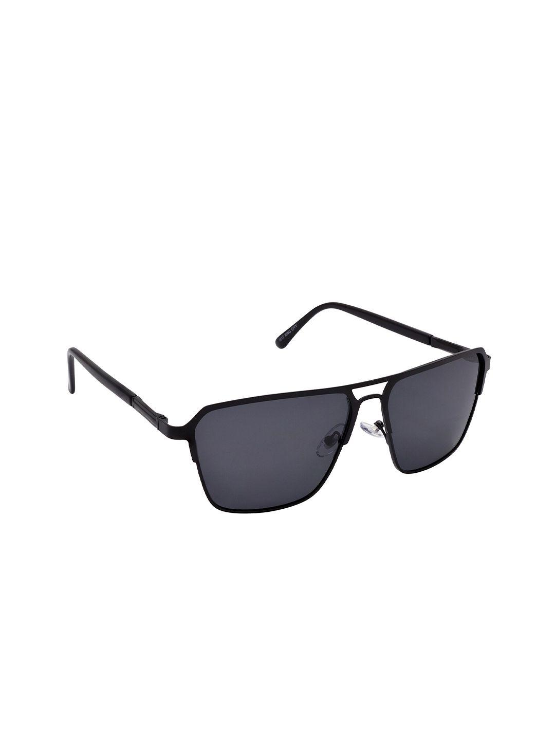 hrinkar unisex rectangle sunglasses with polarised and uv protected lens hrs-kc1017-bk