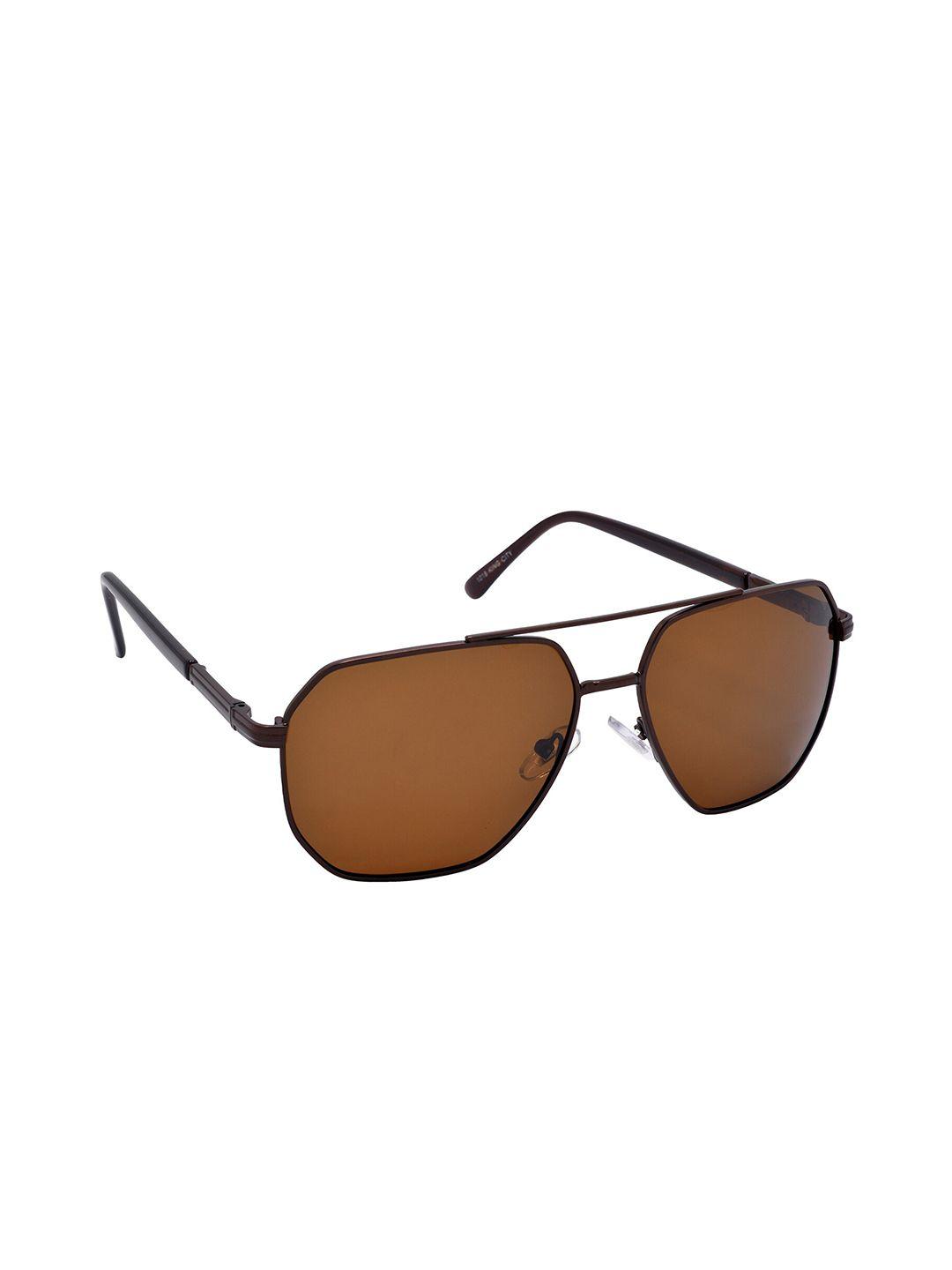 hrinkar unisex rectangle sunglasses with polarised and uv protected lens