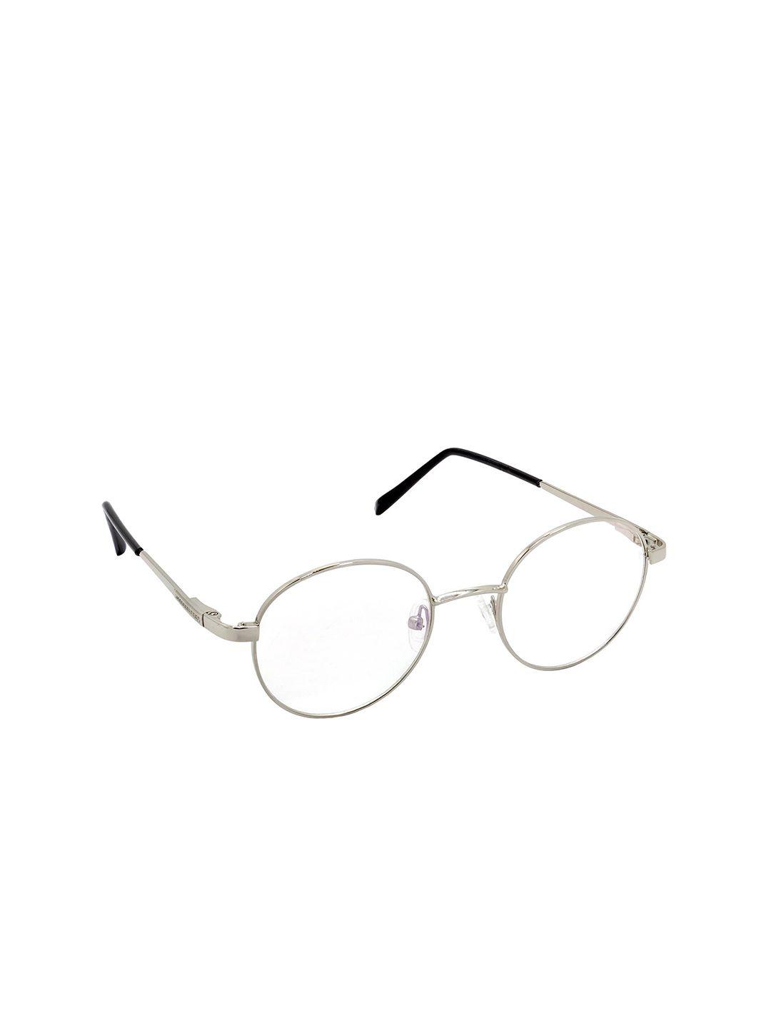 hrinkar unisex silver-toned full rim oval frames