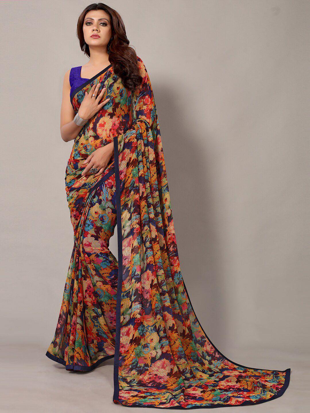 hritika floral printed saree