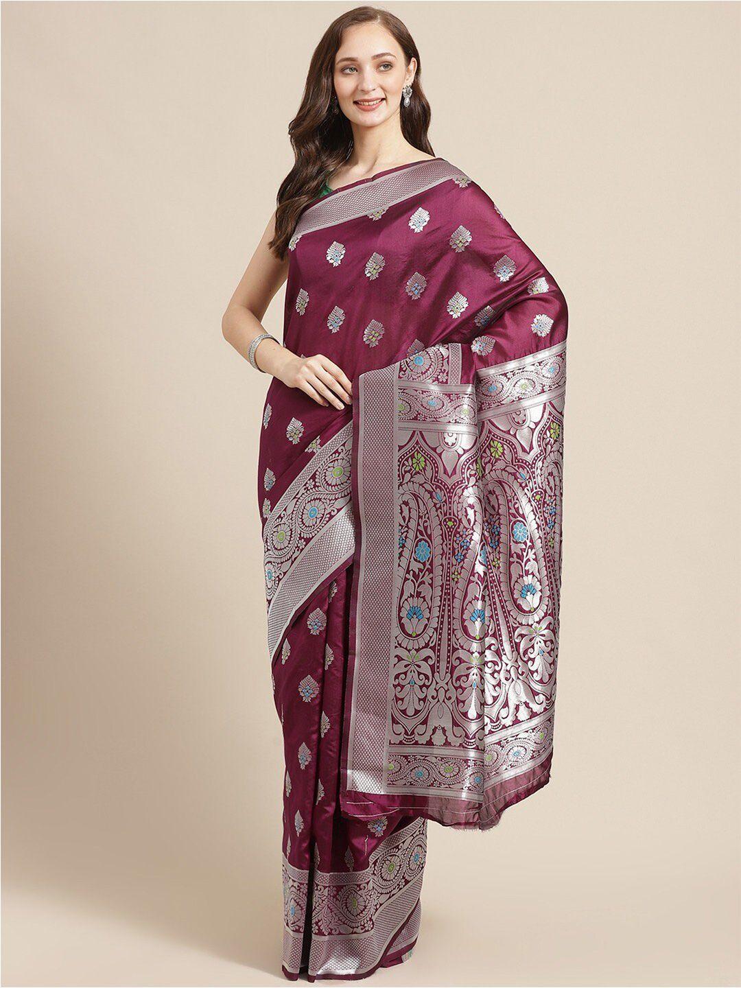 hritika floral woven design zari saree