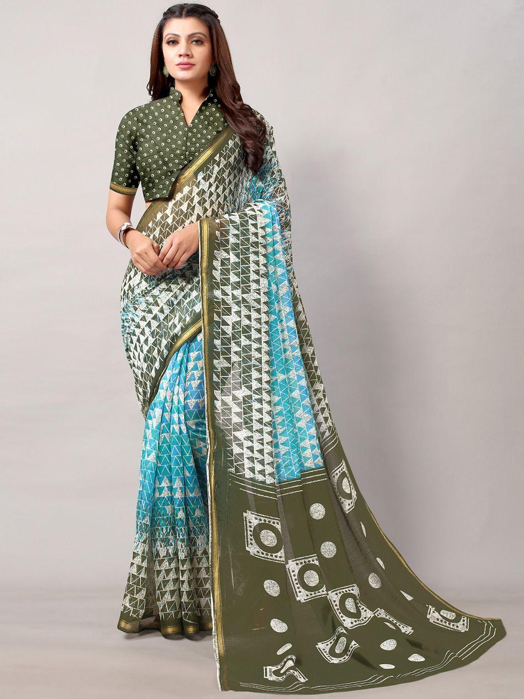 hritika printed geometric sarees
