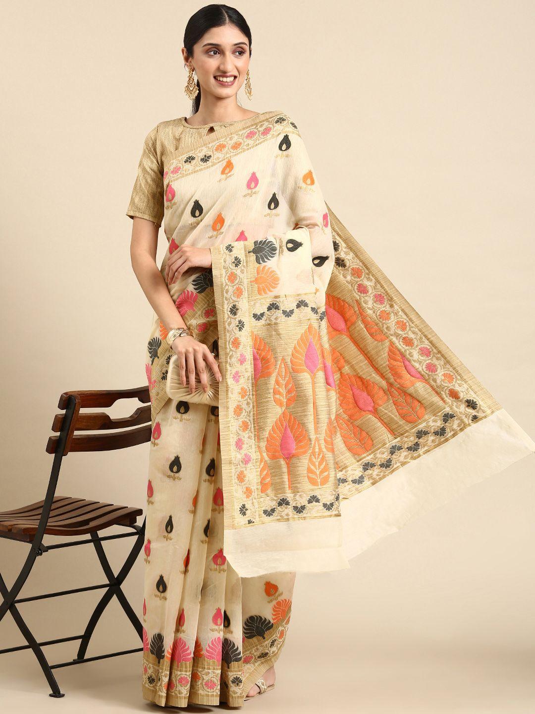 hritika woven design ethnic motifs zari silk cotton saree