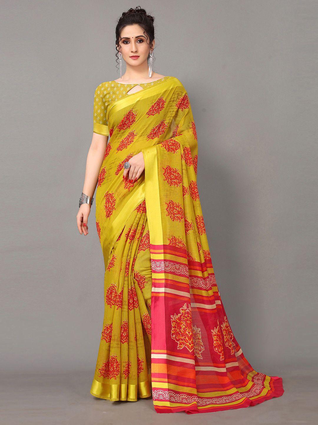 hritika block print ethnic motifs saree