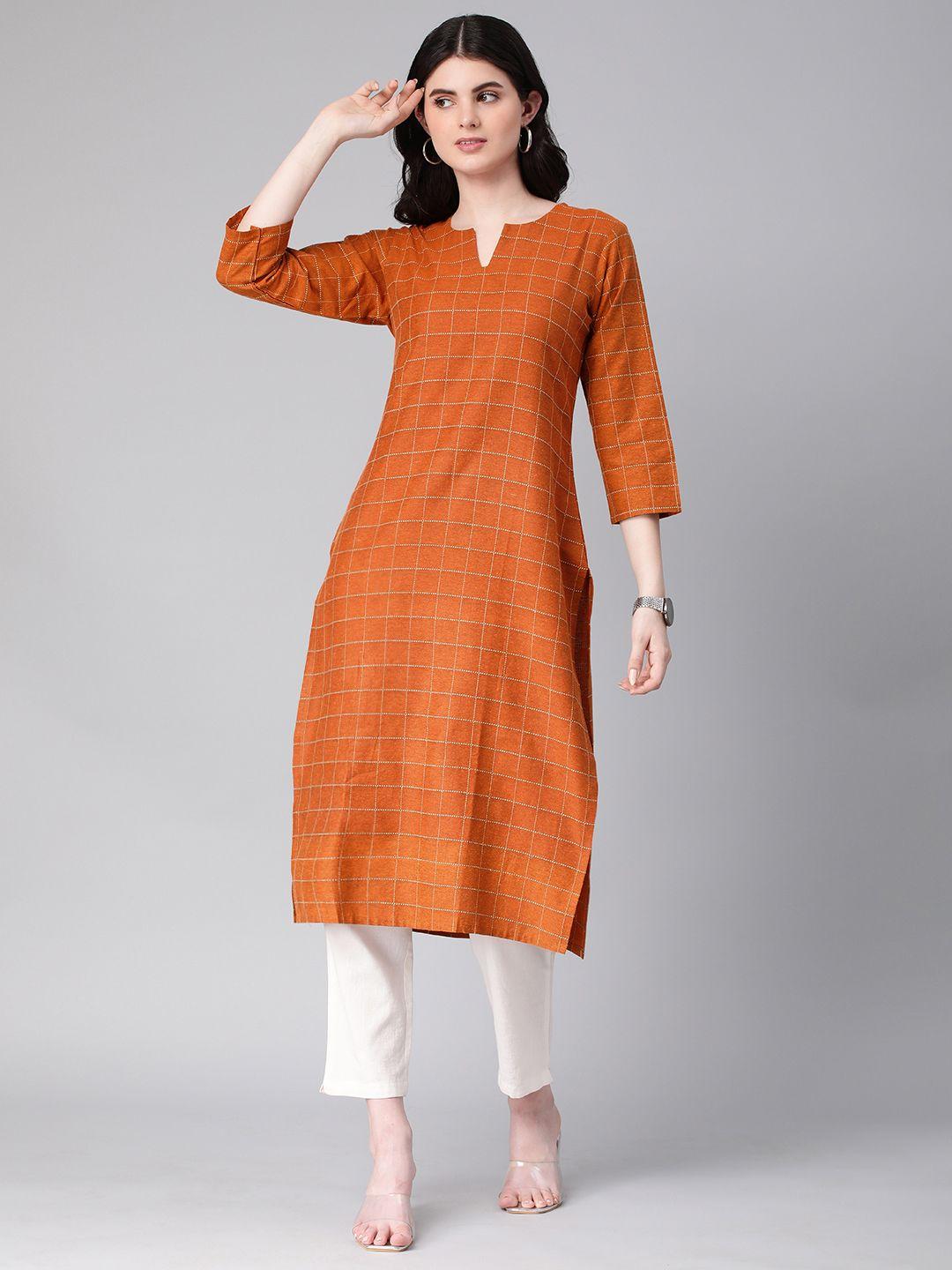 hritika checked kurta