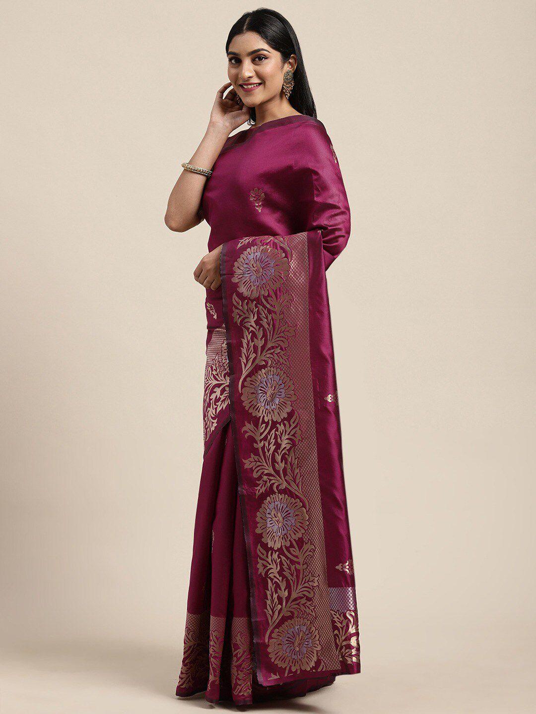 hritika ethnic motifs zari silk blend saree
