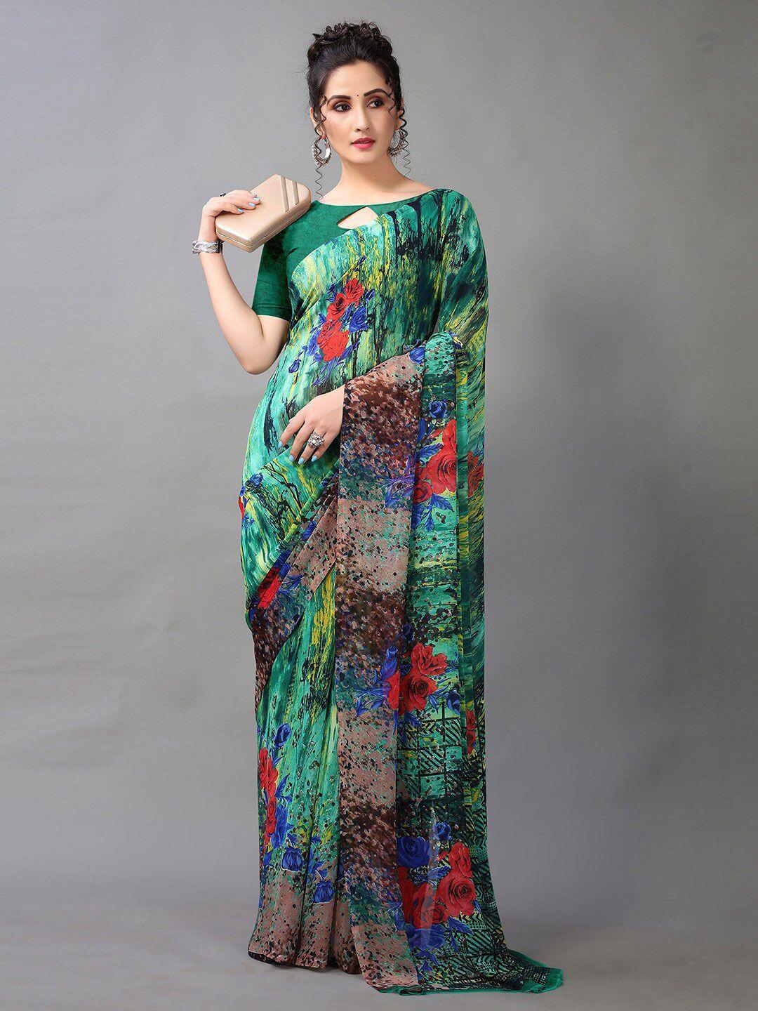 hritika floral printed saree