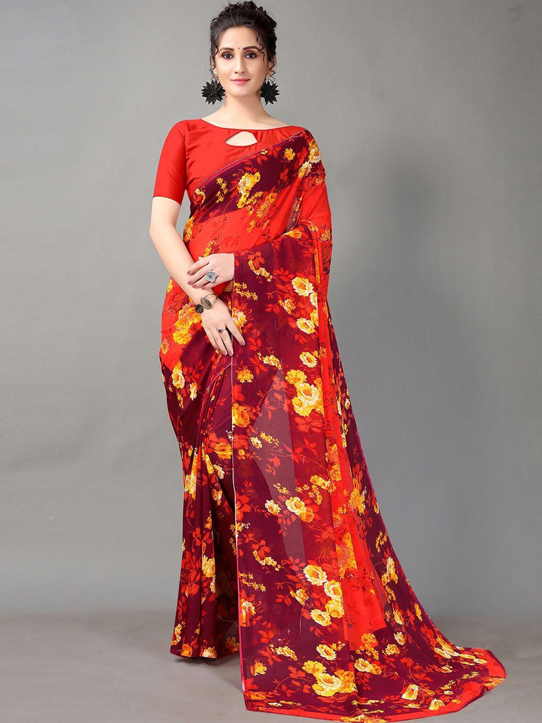 hritika floral printed sarees
